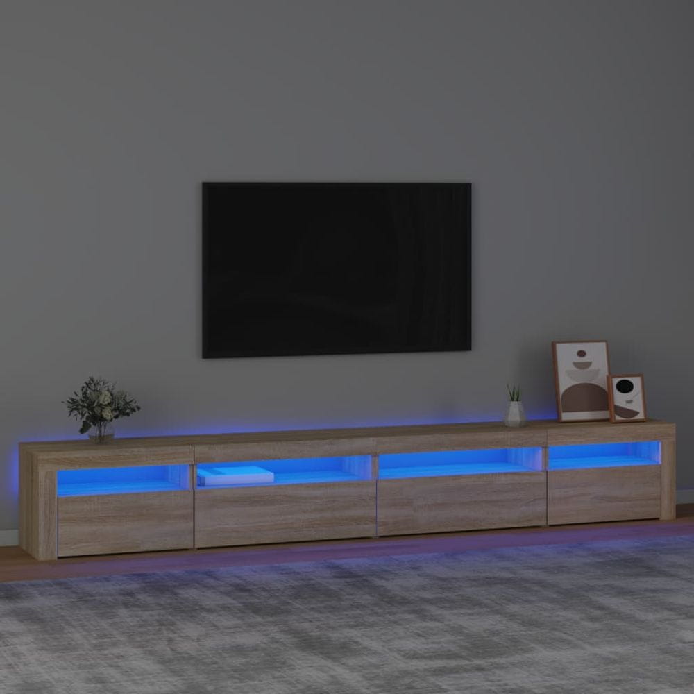 Vidaxl TV skrinka s LED svetlami dub sonoma 270 x 35 x 40 cm